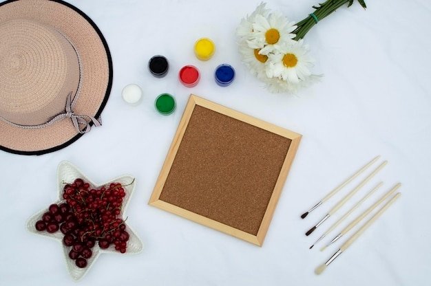 Tablica z haftowanymi próbkami